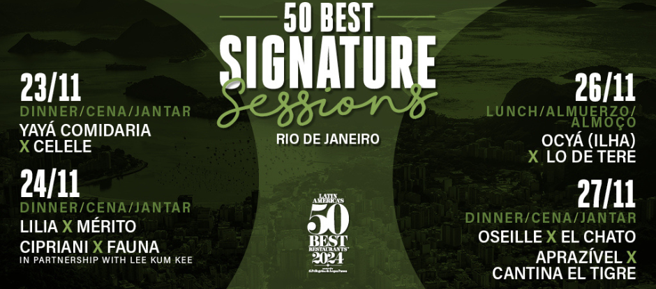 World-renowned chefs revealed for 50 Best Signature Sessions dining events in Rio de Janeiro